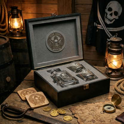 Dead Men’s Reserve – Limited Edition Engraved Whiskey Decanter Gift Set