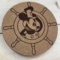 Laser Engraved 8” Cork Trivet & Pin Display – Disney Park Inspired Pin Trading Board
